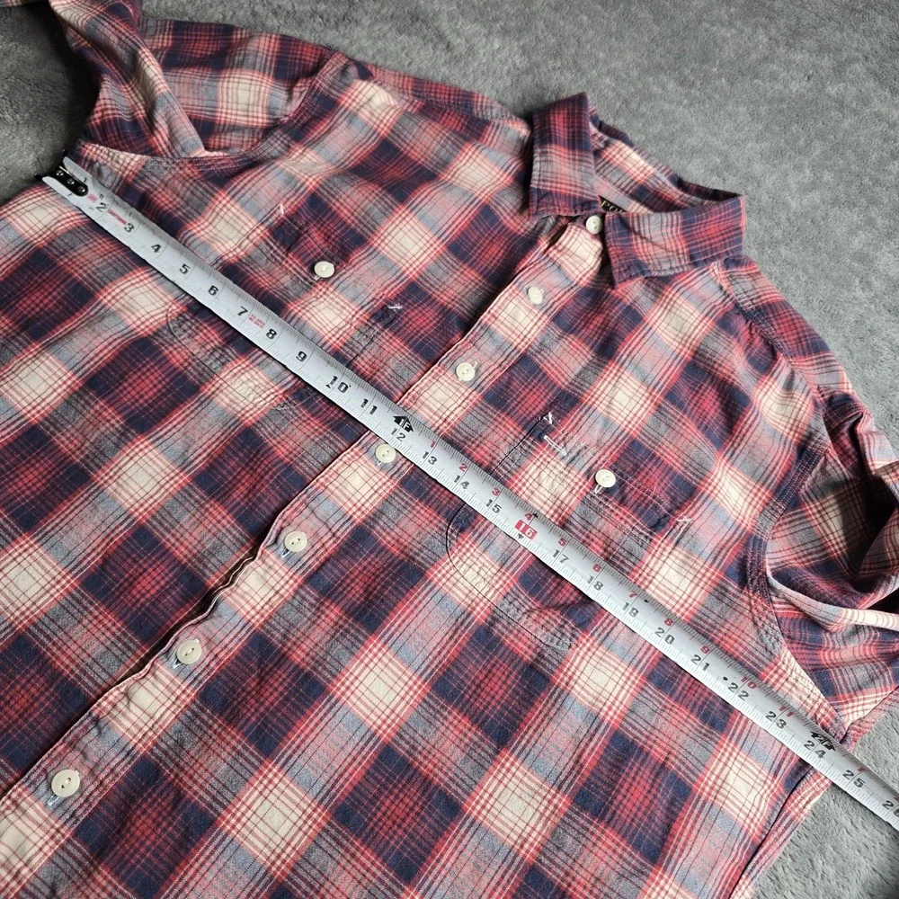 VTG Polo Ralph Lauren US-RL Naval Res Plaid Shirt Mens XL Red Button Up L/S